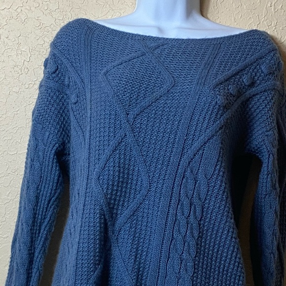 lola Sweaters - LOLA MADE IN ITALY DUSTY BLUE SWEATER CREWNECK
